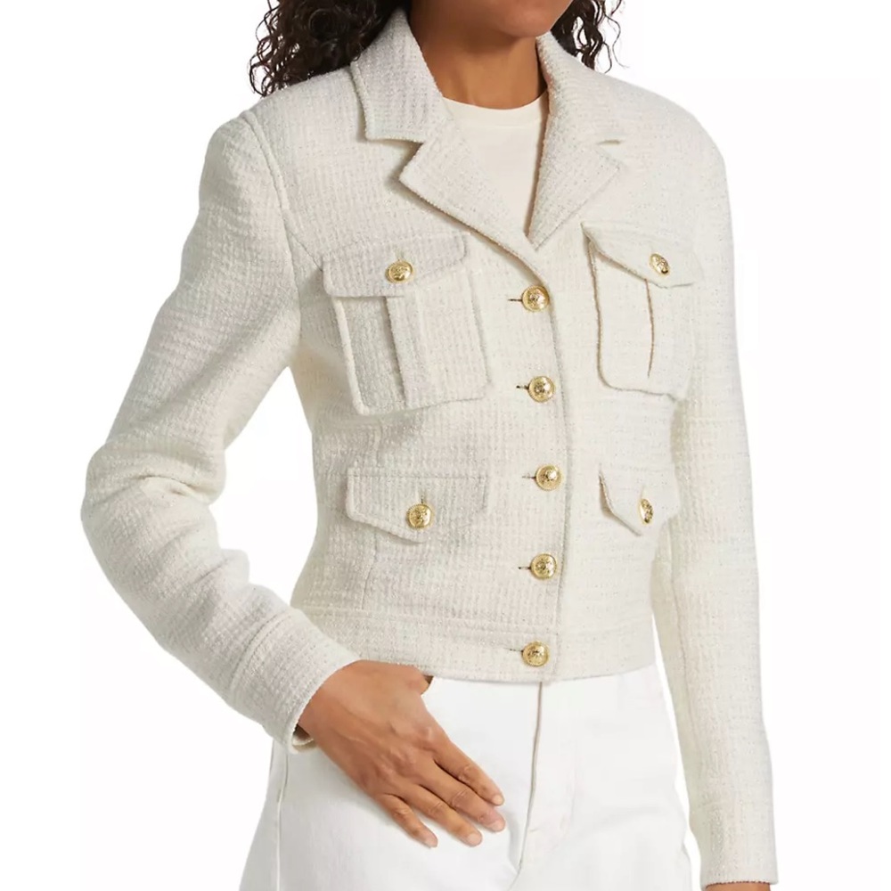 Derek Lam 10 Crosby Arleth Shrunken Tweed Utility Jacket